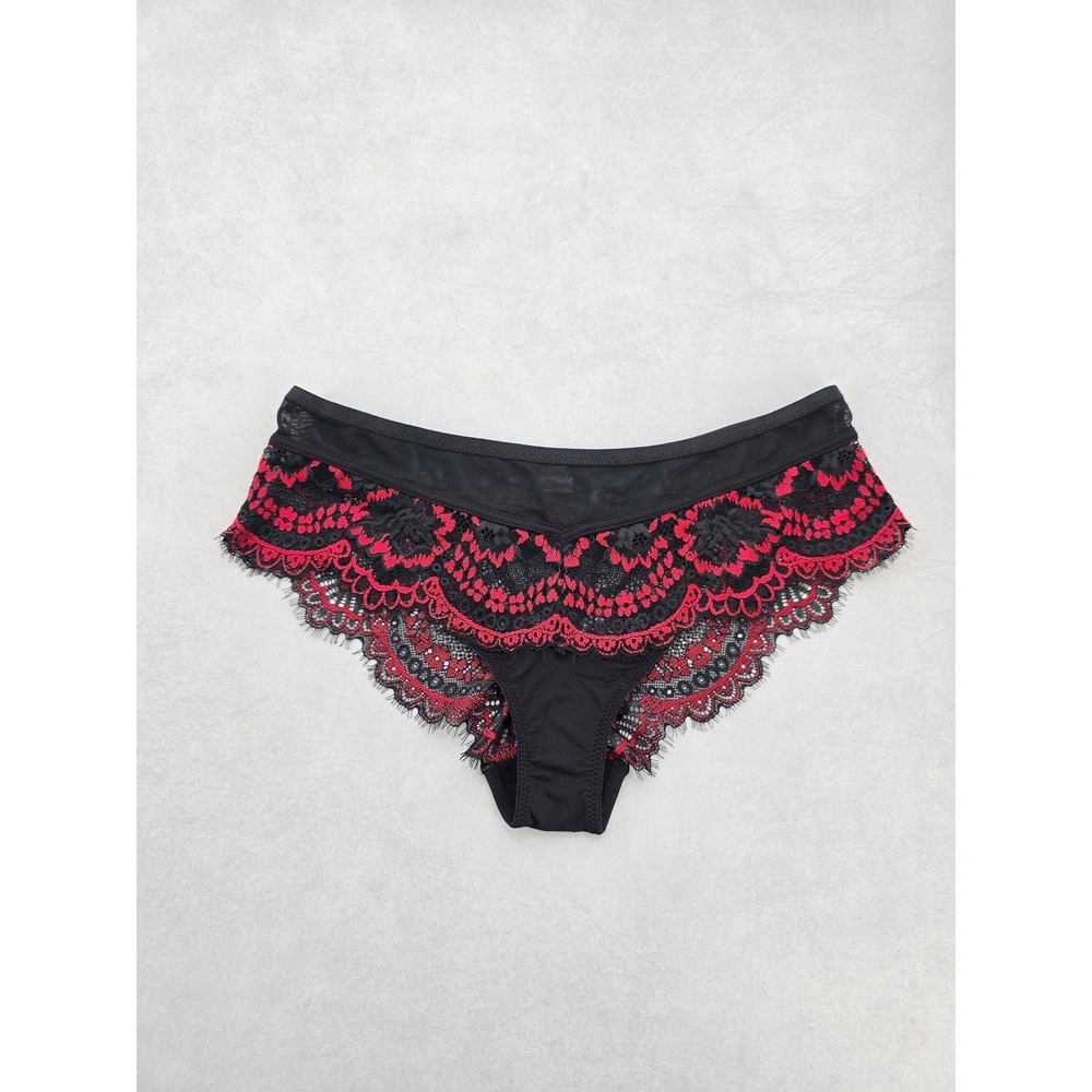 Lace Black Vintage Dainty Whimsy Sexy Goth Fairy Coquette Bridal Panties M